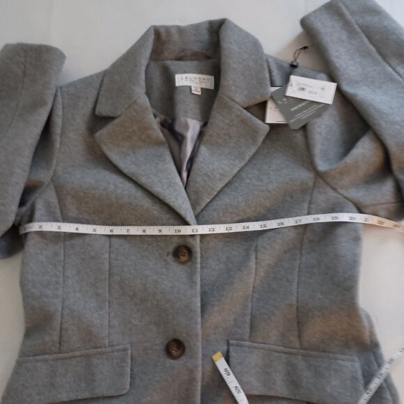 Laundry by Shelli Segal Gray Wool Alternative Winter Coat Women’s Size L NWT - Picture 12 of 16